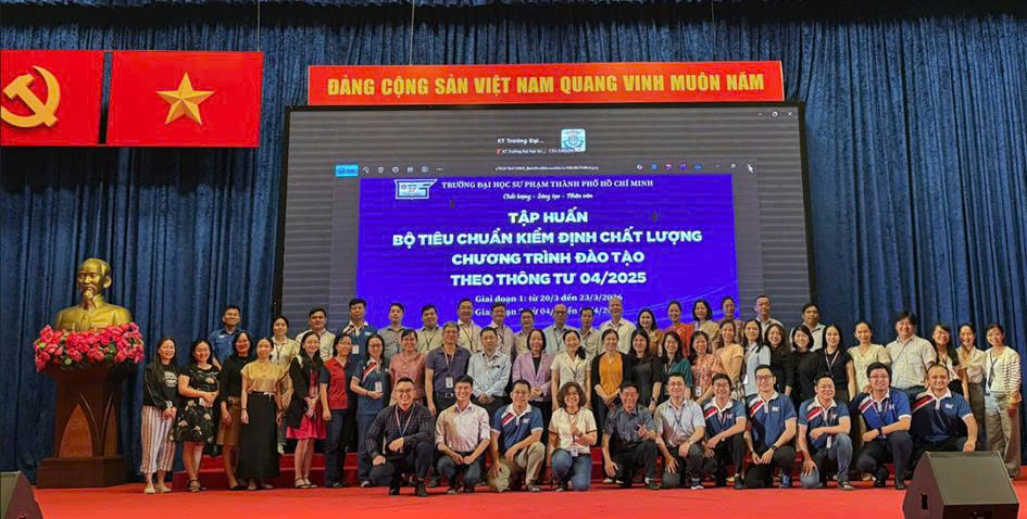 Tập huấn bộ tiêu chuẩn kiểm định chất lượng chương trình đào tạo theo Thông tư 04/2025 tại Trường Đại học Sư phạm Thành phố Hồ Chí Minh